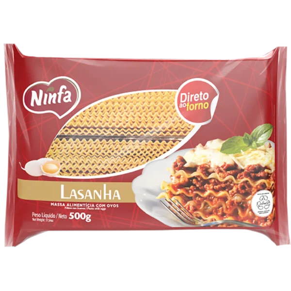 Massa com ovos para lasanha Ninfa 500g