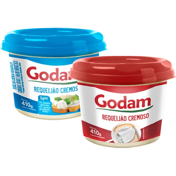 Requeijão cremoso Godam 410g - Tradicional ou light