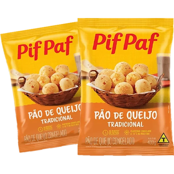 Pão de queijo congelado tradicional Pif Paf 400g