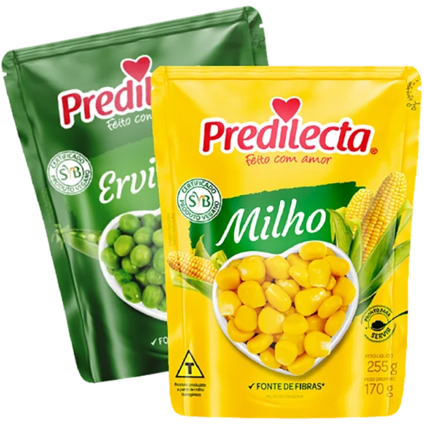 Milho verde ou ervilha Predilecta - Sachê 170g