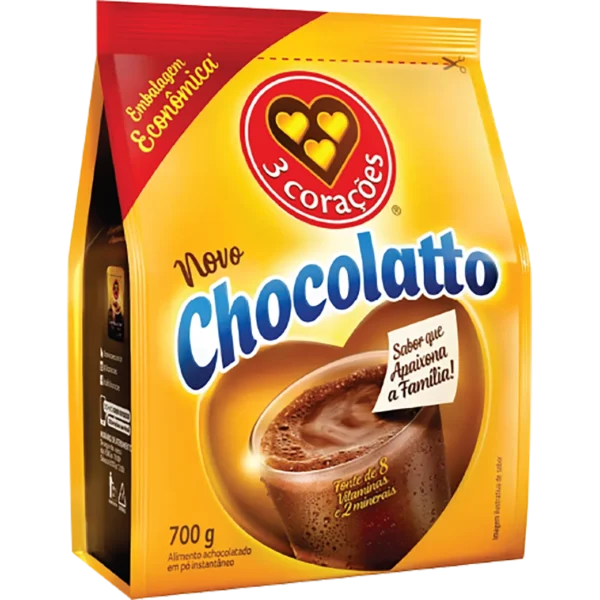 Achocolatado em pó Chocolatto 3C 700g - Sachê
