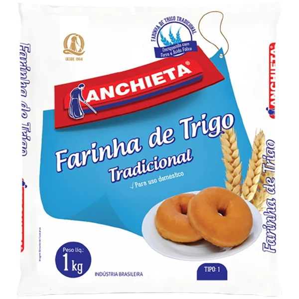 Farinha de trigo tradicional Anchieta 1kg
