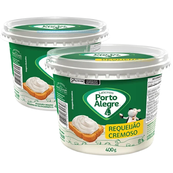 Requeijão cremoso Porto Alegre 400g Tradicional ou light