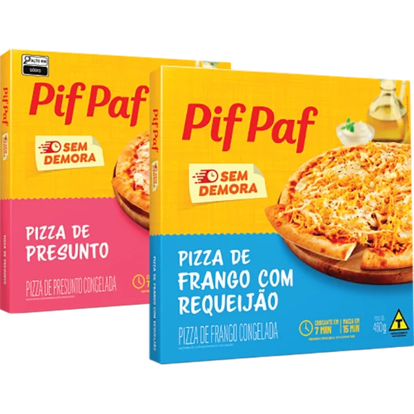 Pizza congelada Pif Paf 460g - Sabores