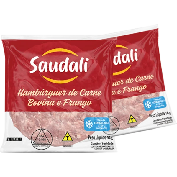 Hambúrguer misto congelado Saudali 56g