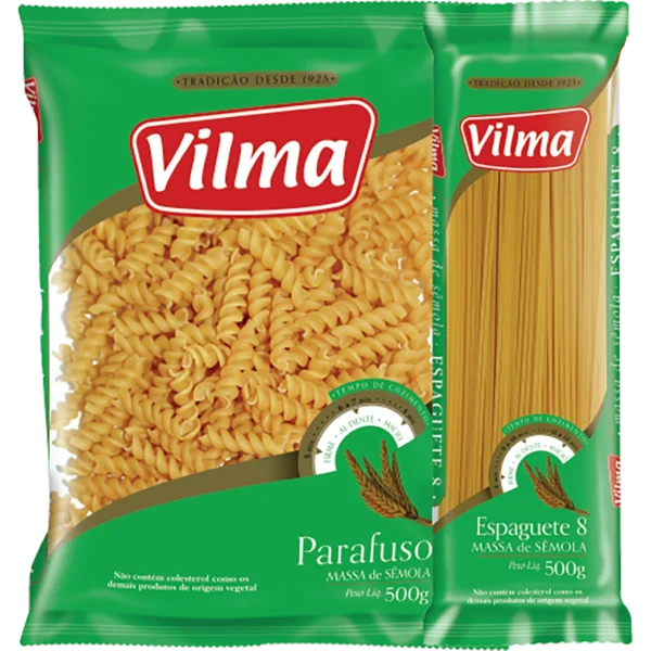 Massa sêmola Vilma espaguete ou cortadas 500g