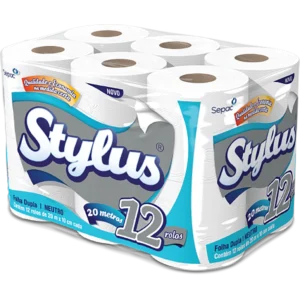 Papel Higiênico Stylus Folha Dupla 12x20m
