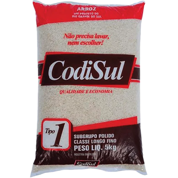 Arroz CodiSul 5kg tipo 1
