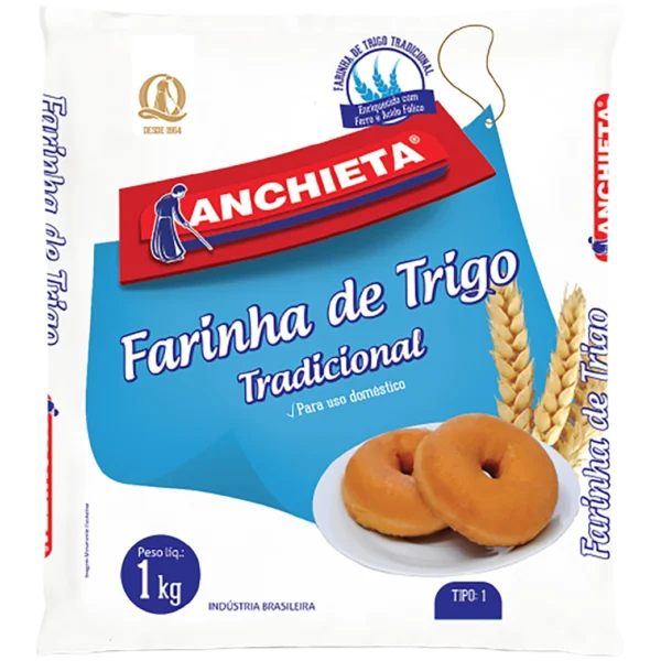 Farinha de trigo tradicional Anchieta 1kg