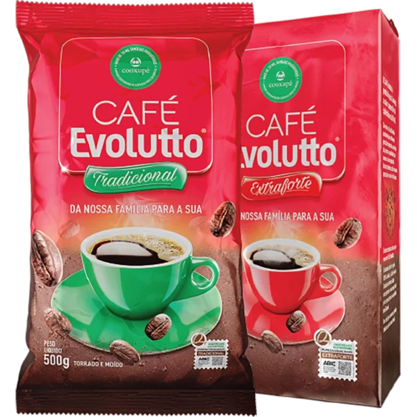 Café Evolutto tradicional ou extraforte 500g - Sachê ou vácuo