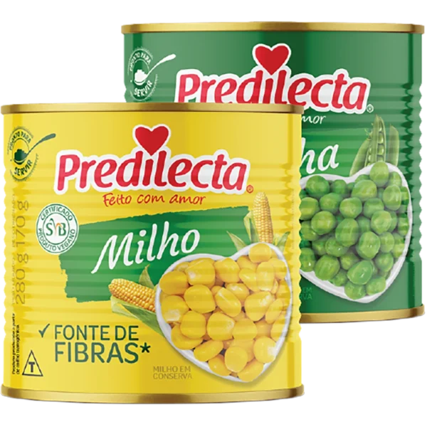Milho verde ou ervilha Predilecta lata 170g