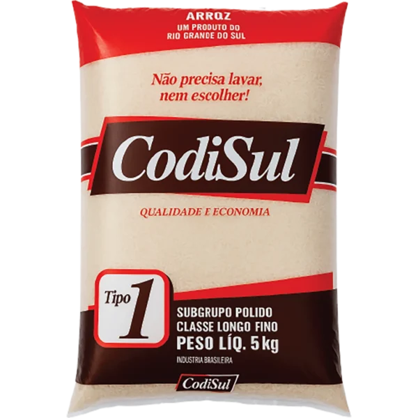 Arroz CodiSul 5kg tipo 1