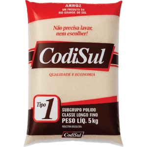 Arroz CodiSul 5kg tipo 1