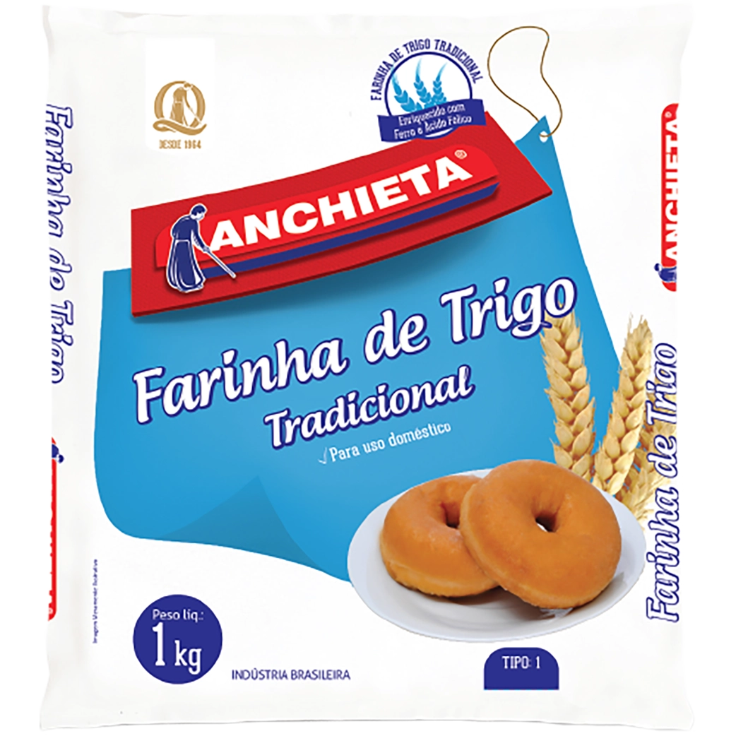 Farinha de trigo tradicional Anchieta 1kg