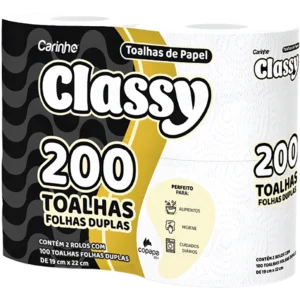 Toalhas de papel Carinho Classy folhas duplas 2x100 unidades
