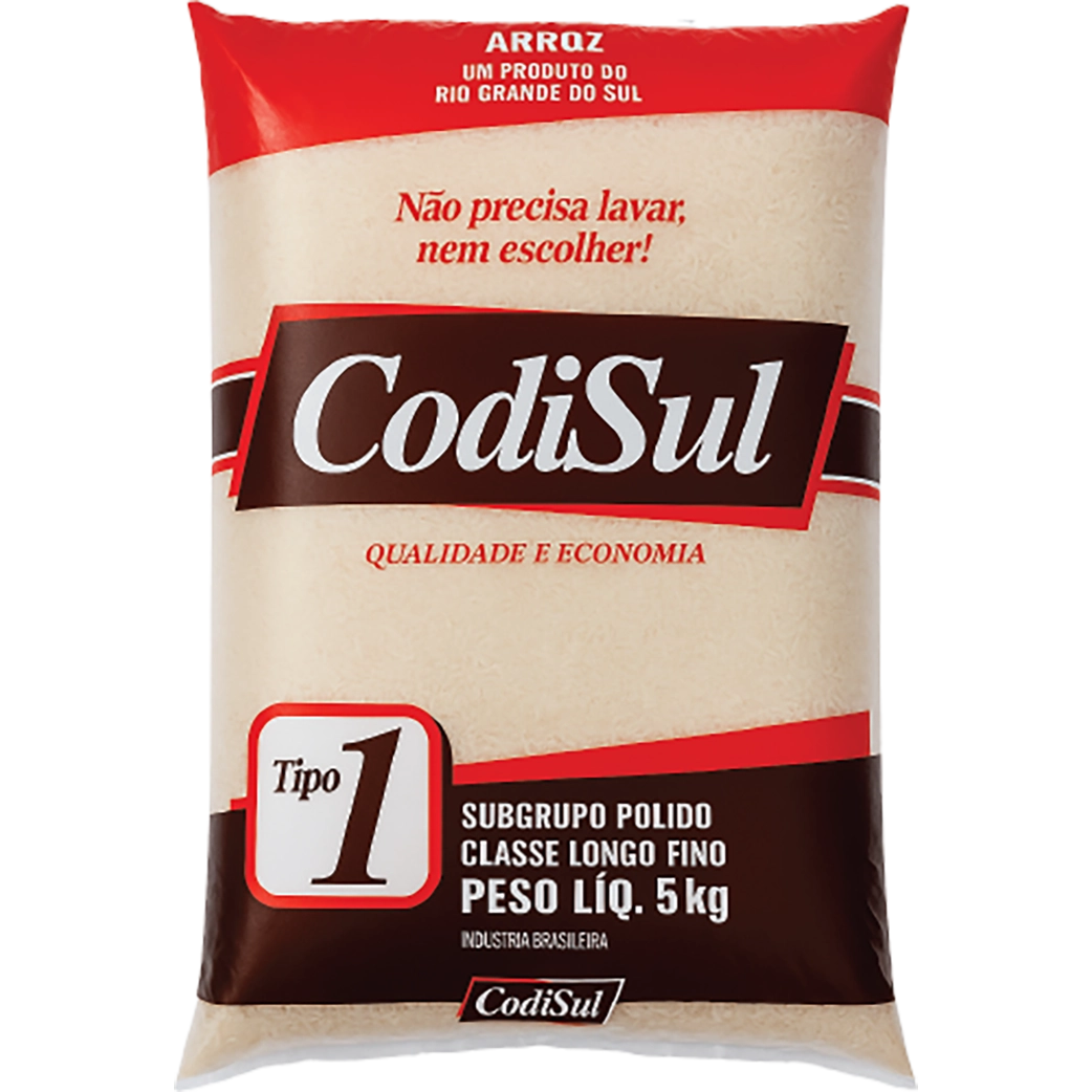 Arroz CodiSul 5kg tipo 1