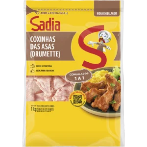 Coxinhas das asas congeladas Sadia IQF 1kg