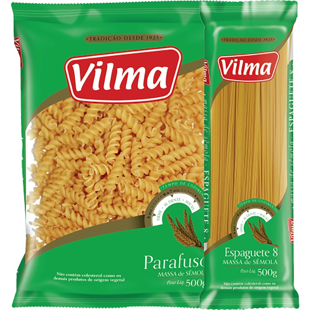 Massa sêmola Vilma espaguete ou cortadas 500g
