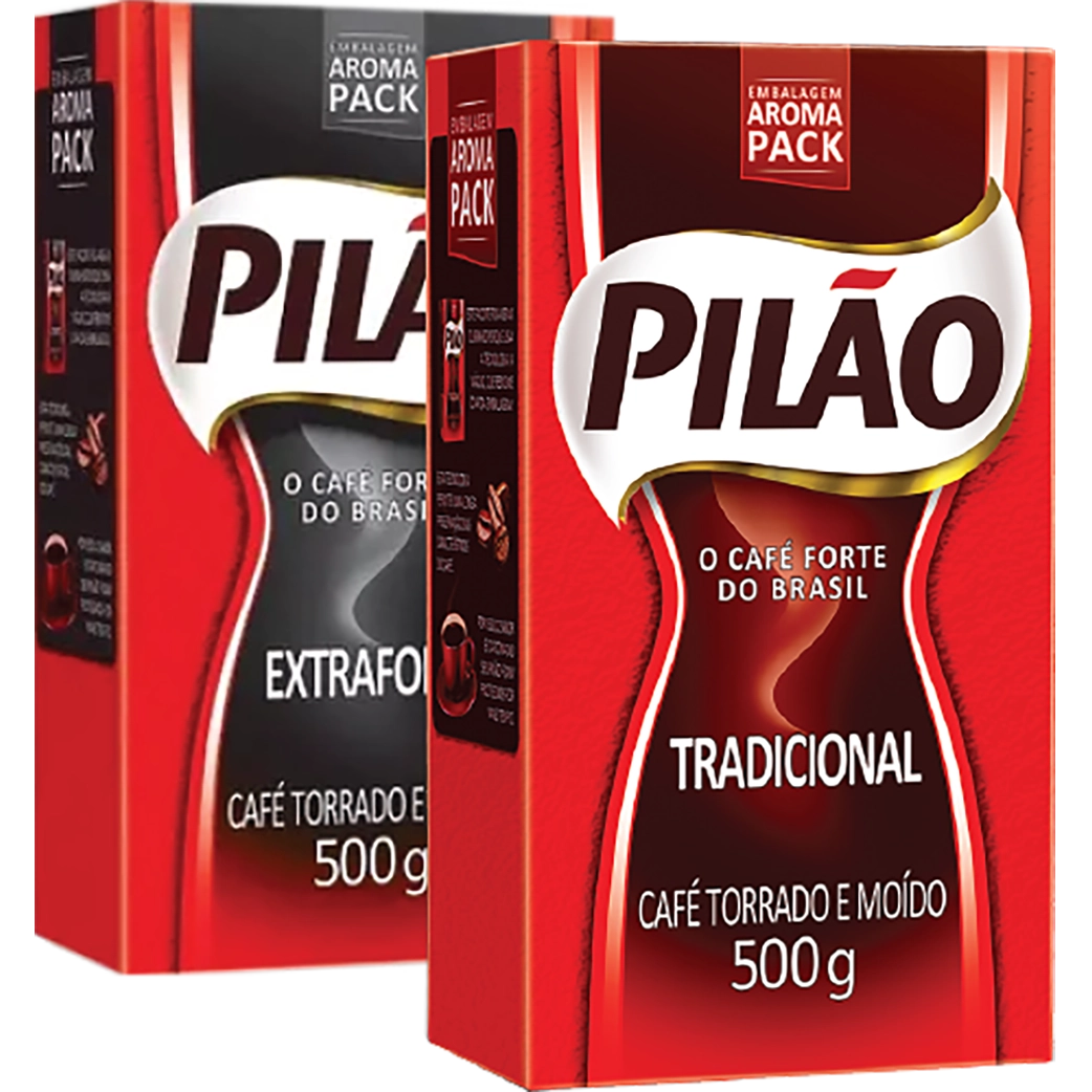 Café Pilão tradicional, extraforte ou intenso 500g Sachê ou vácuo